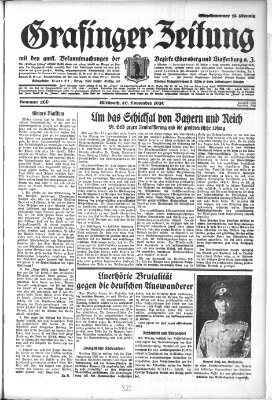 Grafinger Zeitung Mittwoch 20. November 1929