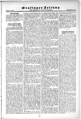 Grafinger Zeitung Freitag 23. Januar 1931