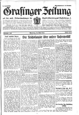 Grafinger Zeitung Dienstag 12. Mai 1931
