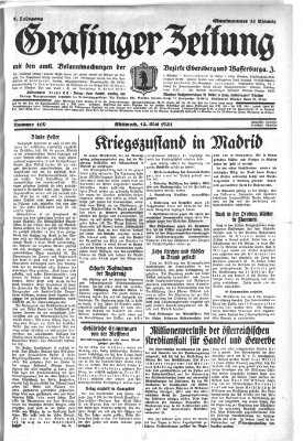 Grafinger Zeitung Mittwoch 13. Mai 1931