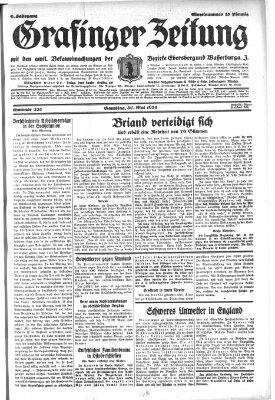 Grafinger Zeitung Samstag 30. Mai 1931
