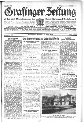 Grafinger Zeitung Donnerstag 4. Juni 1931