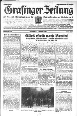 Grafinger Zeitung Samstag 3. Oktober 1931