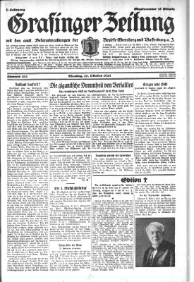 Grafinger Zeitung Dienstag 20. Oktober 1931