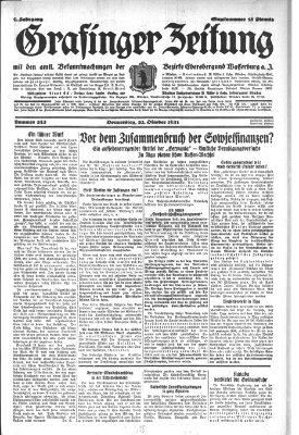 Grafinger Zeitung Donnerstag 22. Oktober 1931