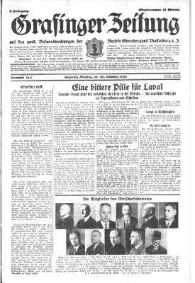 Grafinger Zeitung Sonntag 25. Oktober 1931