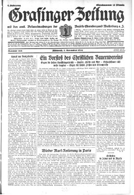 Grafinger Zeitung Mittwoch 4. November 1931