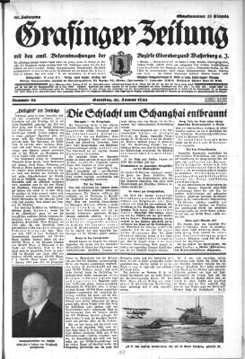 Grafinger Zeitung Samstag 30. Januar 1932