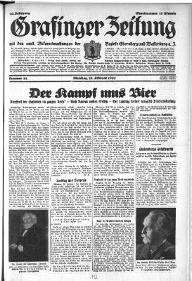 Grafinger Zeitung Dienstag 23. Februar 1932