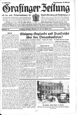 Grafinger Zeitung Sonntag 20. März 1932