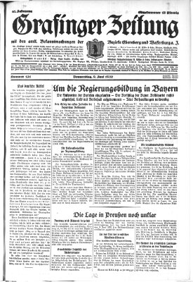 Grafinger Zeitung Donnerstag 9. Juni 1932