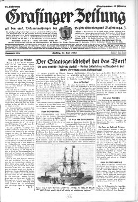 Grafinger Zeitung Freitag 22. Juli 1932