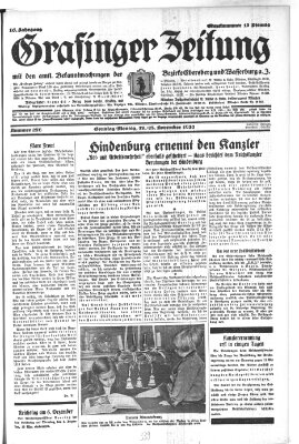 Grafinger Zeitung Sonntag 27. November 1932
