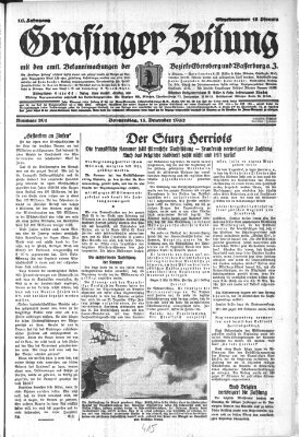Grafinger Zeitung Donnerstag 15. Dezember 1932