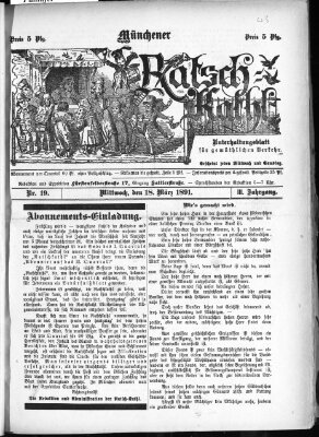 Münchener Ratsch-Kathl Mittwoch 18. März 1891