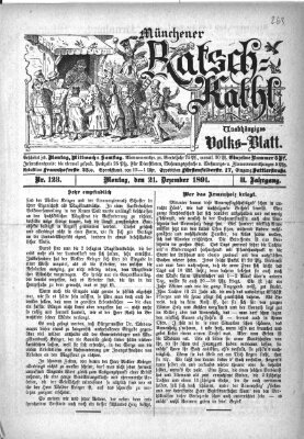 Münchener Ratsch-Kathl Montag 21. Dezember 1891