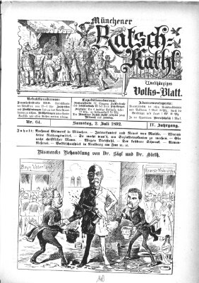 Münchener Ratsch-Kathl Samstag 2. Juli 1892