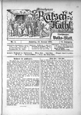 Münchener Ratsch-Kathl Samstag 13. Januar 1894