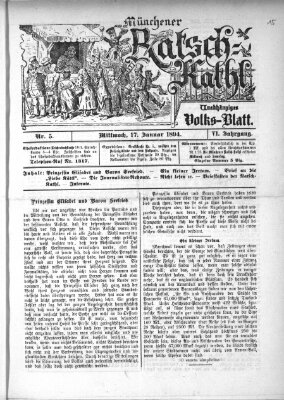 Münchener Ratsch-Kathl Mittwoch 17. Januar 1894