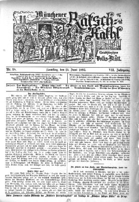 Münchener Ratsch-Kathl Samstag 15. Juni 1895