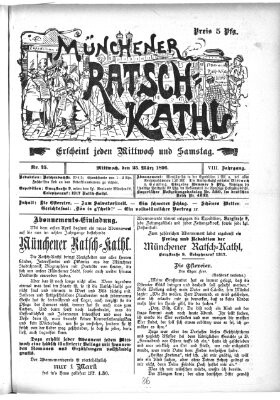 Münchener Ratsch-Kathl Mittwoch 25. März 1896