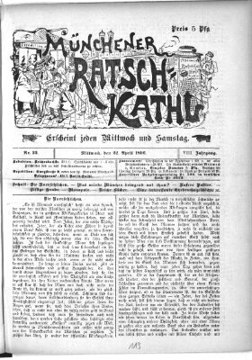 Münchener Ratsch-Kathl Mittwoch 22. April 1896