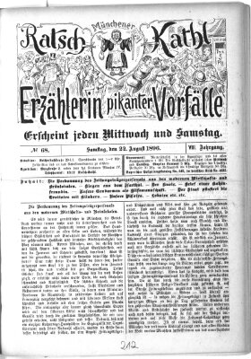 Münchener Ratsch-Kathl Samstag 22. August 1896