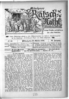 Münchener Ratsch-Kathl Mittwoch 28. Oktober 1896