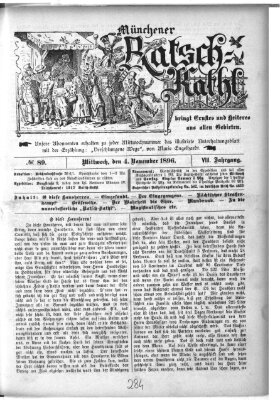 Münchener Ratsch-Kathl Mittwoch 4. November 1896