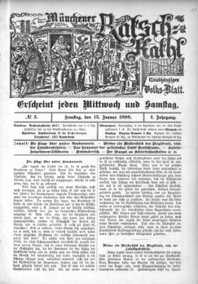 Münchener Ratsch-Kathl Samstag 15. Januar 1898