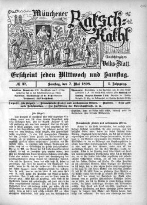 Münchener Ratsch-Kathl Samstag 7. Mai 1898
