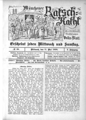 Münchener Ratsch-Kathl Mittwoch 11. Mai 1898