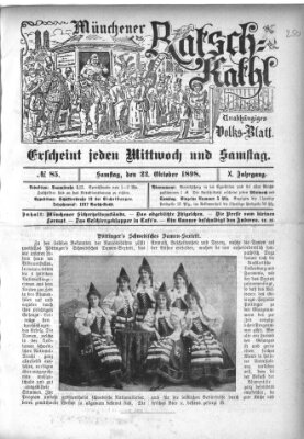 Münchener Ratsch-Kathl Samstag 22. Oktober 1898