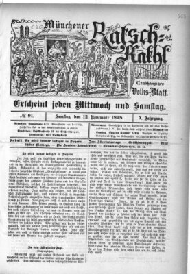 Münchener Ratsch-Kathl Samstag 12. November 1898