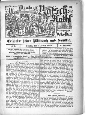 Münchener Ratsch-Kathl Samstag 7. Januar 1899