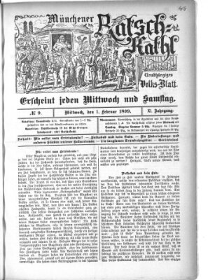 Münchener Ratsch-Kathl Mittwoch 1. Februar 1899