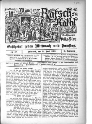 Münchener Ratsch-Kathl Mittwoch 14. Juni 1899
