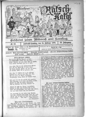 Münchener Ratsch-Kathl Samstag 24. Februar 1900