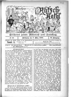 Münchener Ratsch-Kathl Mittwoch 7. März 1900