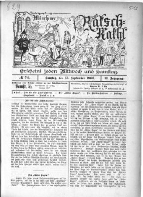 Münchener Ratsch-Kathl Samstag 15. September 1900