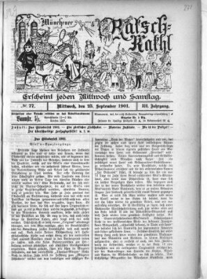 Münchener Ratsch-Kathl Mittwoch 25. September 1901