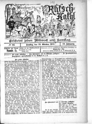 Münchener Ratsch-Kathl Samstag 12. Oktober 1901