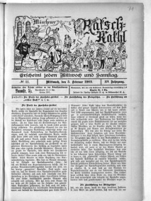 Münchener Ratsch-Kathl Mittwoch 5. Februar 1902