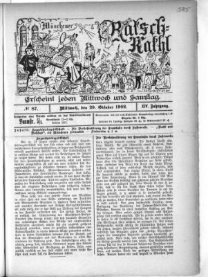 Münchener Ratsch-Kathl Mittwoch 29. Oktober 1902