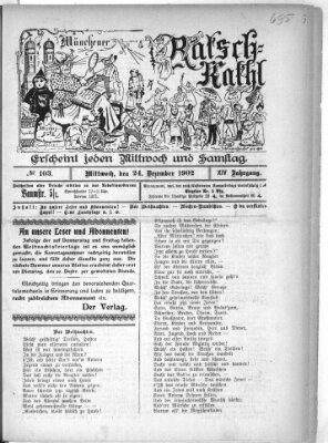 Münchener Ratsch-Kathl Mittwoch 24. Dezember 1902
