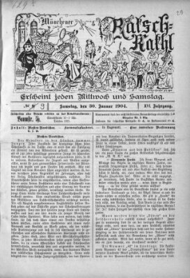 Münchener Ratsch-Kathl Samstag 30. Januar 1904