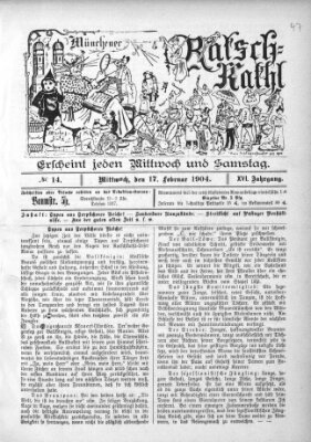 Münchener Ratsch-Kathl Mittwoch 17. Februar 1904