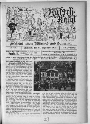Münchener Ratsch-Kathl Mittwoch 27. September 1905