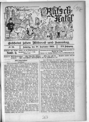 Münchener Ratsch-Kathl Samstag 30. September 1905
