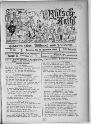 Münchener Ratsch-Kathl Samstag 11. November 1905